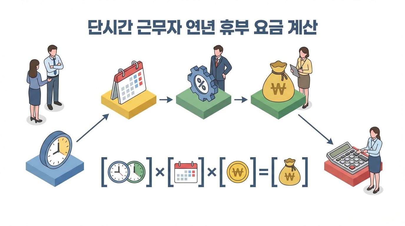 단시간 근로자 연차수당 계산법 인포그래픽