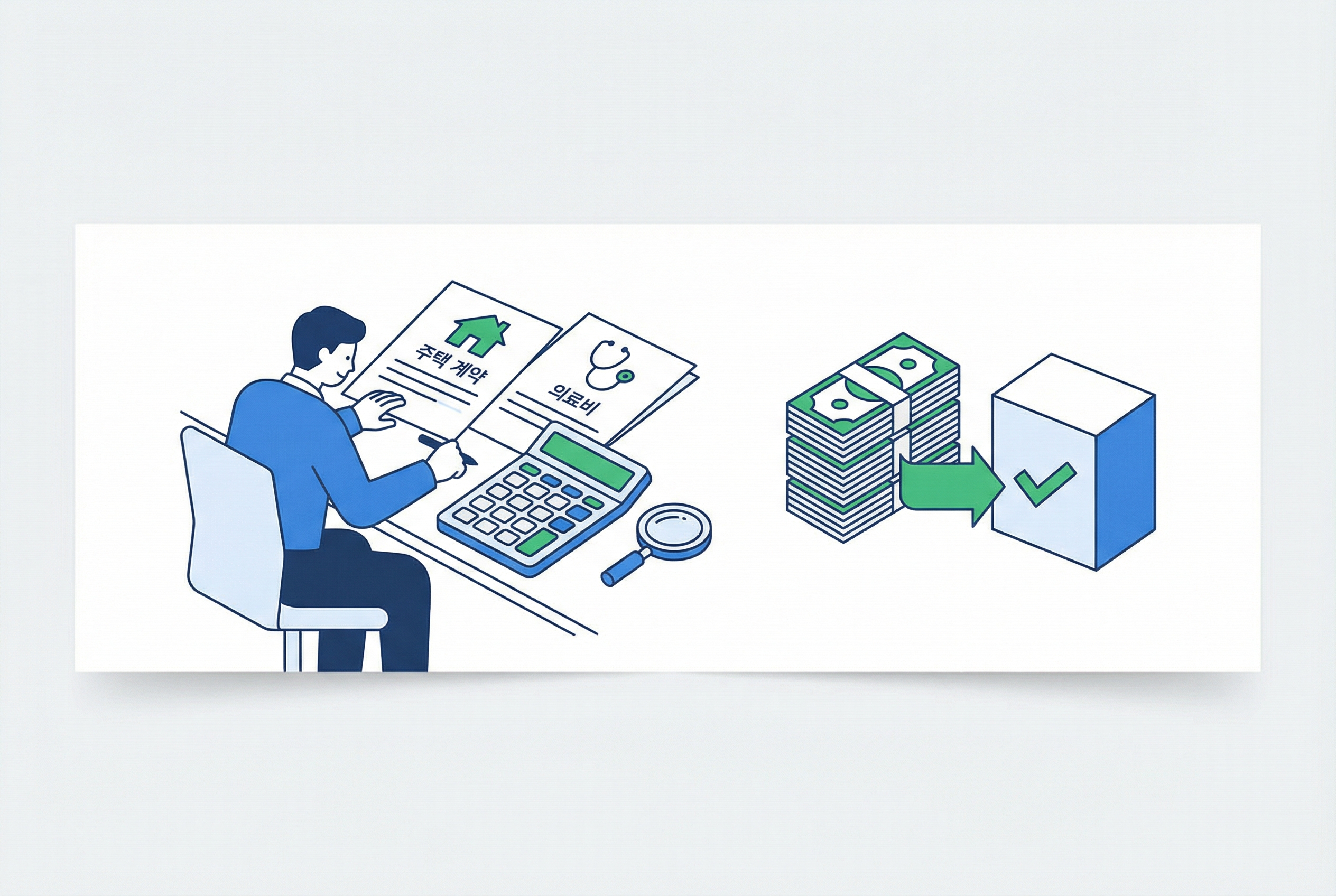 퇴직금 중간정산 예시 일러스트