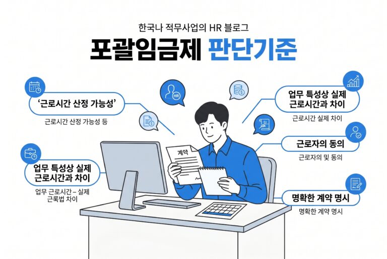 포괄임금제 판단기준 인포그래픽